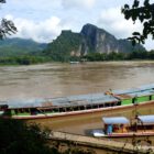 Laos, Pak Ou, Mekong, Langboot