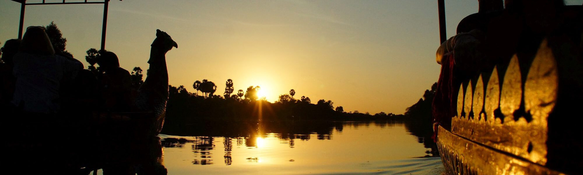 Kambodscha, Angkor Wat, Angkor Thom, See, Sonnenuntergang