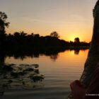 Kambodscha, Angkor Wat, Angkor Thom, See, Sonnenuntergang